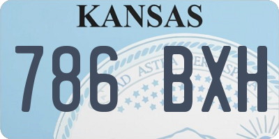 KS license plate 786BXH