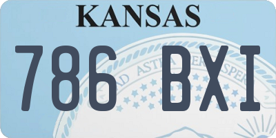 KS license plate 786BXI
