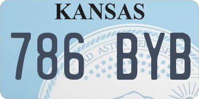 KS license plate 786BYB