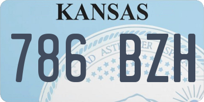 KS license plate 786BZH