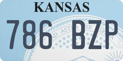 KS license plate 786BZP