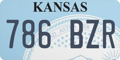 KS license plate 786BZR