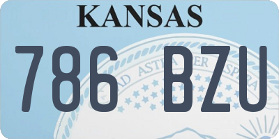 KS license plate 786BZU