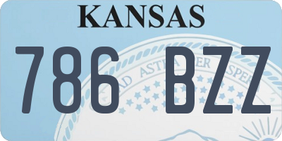 KS license plate 786BZZ