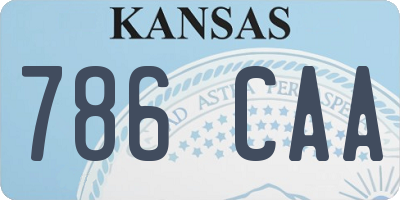 KS license plate 786CAA