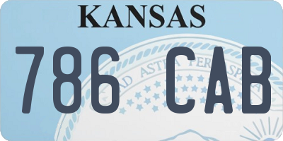 KS license plate 786CAB