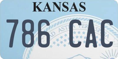 KS license plate 786CAC
