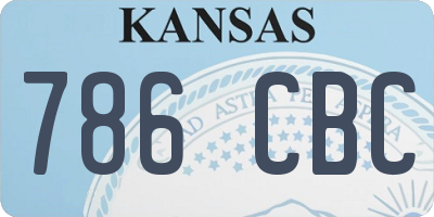 KS license plate 786CBC