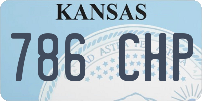 KS license plate 786CHP