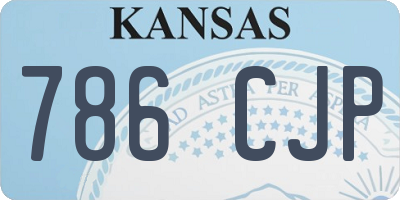 KS license plate 786CJP