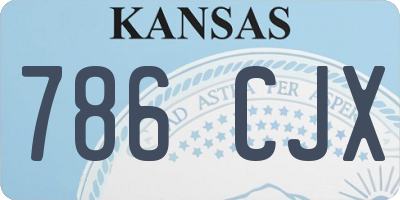 KS license plate 786CJX