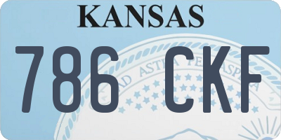 KS license plate 786CKF