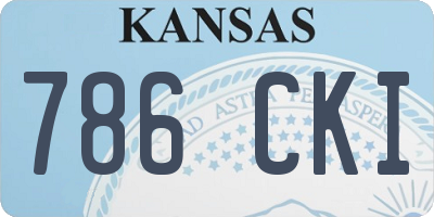 KS license plate 786CKI