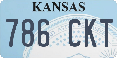 KS license plate 786CKT
