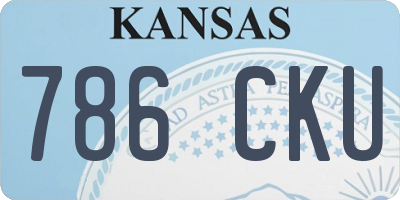 KS license plate 786CKU