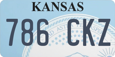 KS license plate 786CKZ