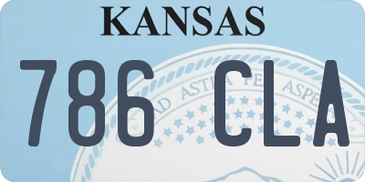 KS license plate 786CLA
