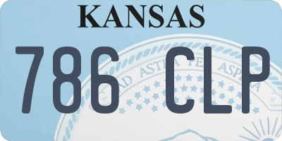 KS license plate 786CLP