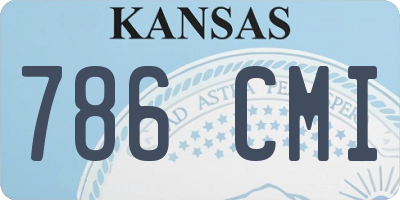 KS license plate 786CMI