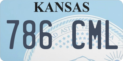 KS license plate 786CML