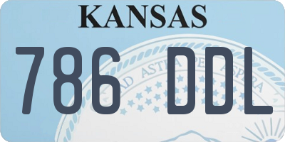 KS license plate 786DDL
