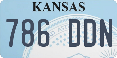 KS license plate 786DDN