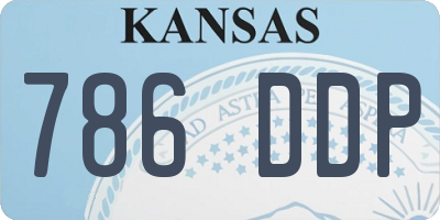 KS license plate 786DDP