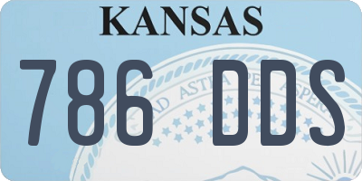 KS license plate 786DDS