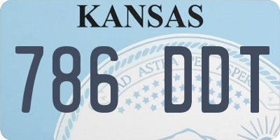 KS license plate 786DDT