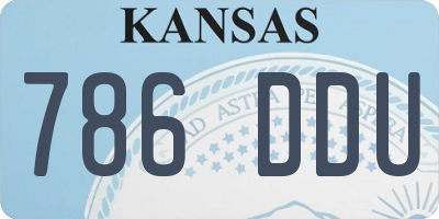 KS license plate 786DDU
