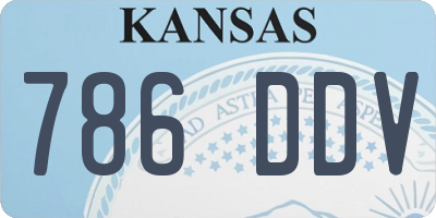 KS license plate 786DDV