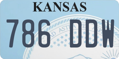 KS license plate 786DDW