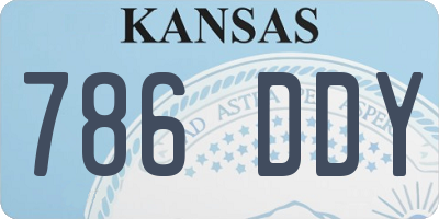 KS license plate 786DDY
