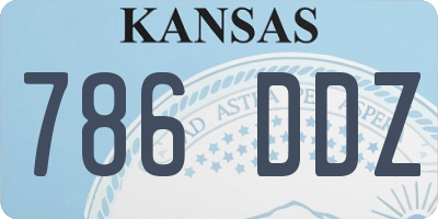 KS license plate 786DDZ