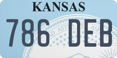 KS license plate 786DEB