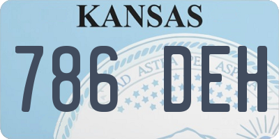 KS license plate 786DEH