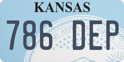 KS license plate 786DEP