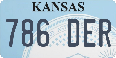 KS license plate 786DER