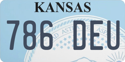 KS license plate 786DEU