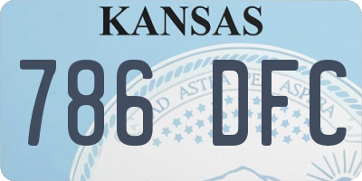 KS license plate 786DFC