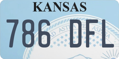 KS license plate 786DFL