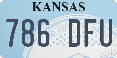 KS license plate 786DFU