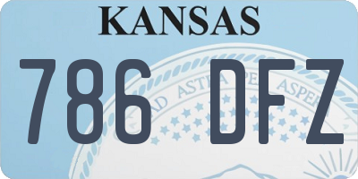 KS license plate 786DFZ