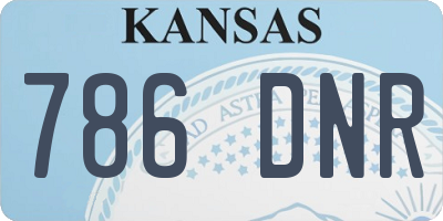 KS license plate 786DNR
