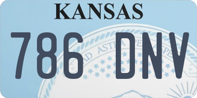 KS license plate 786DNV