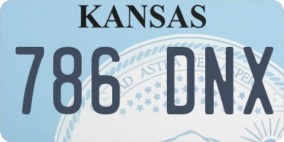 KS license plate 786DNX