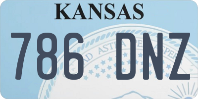 KS license plate 786DNZ