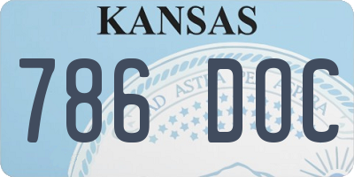 KS license plate 786DOC