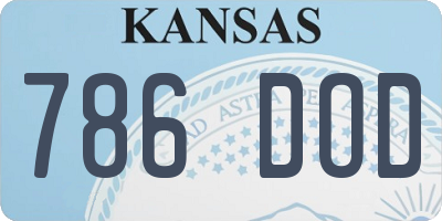 KS license plate 786DOD
