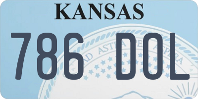 KS license plate 786DOL